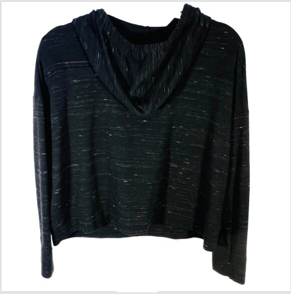 American Eagle Hooded Sweatshirt Women's L Oversized Dolman 3/4 Sleeve Heathered - Picture 3 of 11
